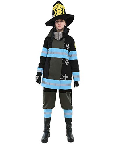 Cosplay.fm Unisex Anime Cosplay Costume Fireman Uniform for Fire Fighters (multicolored, X-Small)