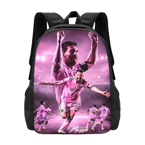 BUSOTH Football Player Backpack, 16.5 inch 3D Printed Fashion Backpack Casual Novelty Laptop Womens Mens Backpack
