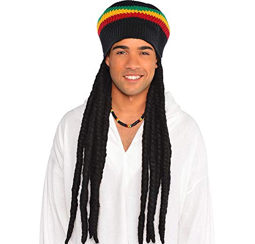 Buffalo Soldier Rasta Dreadlock Wig W/Tam - Adult (Pack of 1) - Eye-catching, Perfect for Costume Parties & Themed Events
