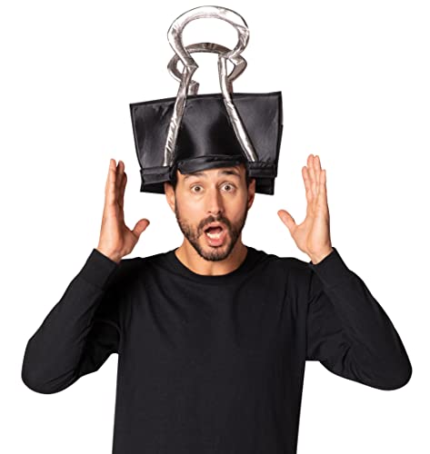 Rasta Imposta Binder Clip Hat Costume Accessory Office Supplies Paper Clamps Clips Accessories Hats Headwear Costumes, Adult One Size