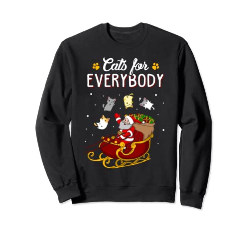 Cats For Everybody Cat Christmas Ugly Christmas Sweatshirt