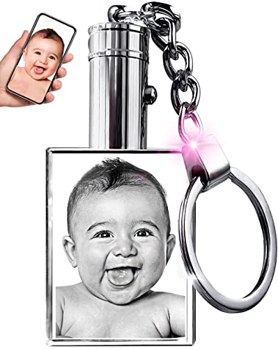 ArtPix 3D Crystal Photo Keychain Rectangle, Custom Christmas Gift for Mom