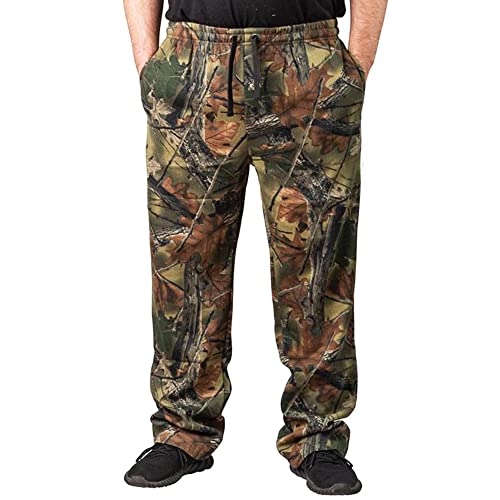 TrailCrest Men's Open Bottom Cotton Blend Lounge Hunting Sweatpants, XL