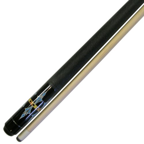 ISZY Billiards Short Pool Cue Stick – 19 oz 48 Inch Hardwood Canadian Maple Pool Sticks for Billiard Table Sports – Blue Black