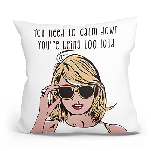 gfuhlre Pillow Covers,18x18 Throw Pillow Covers, Singer Fan Music Lover Song Album Gift Women Decorative Square Cushion Covers Pillowcase, Home Decorations for Sofa Couch Bed Chair Car