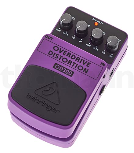 Behringer OVERDRIVE/DISTORTION OD300 2-Mode Overdrive/Distortion Effects Pedal, Purple