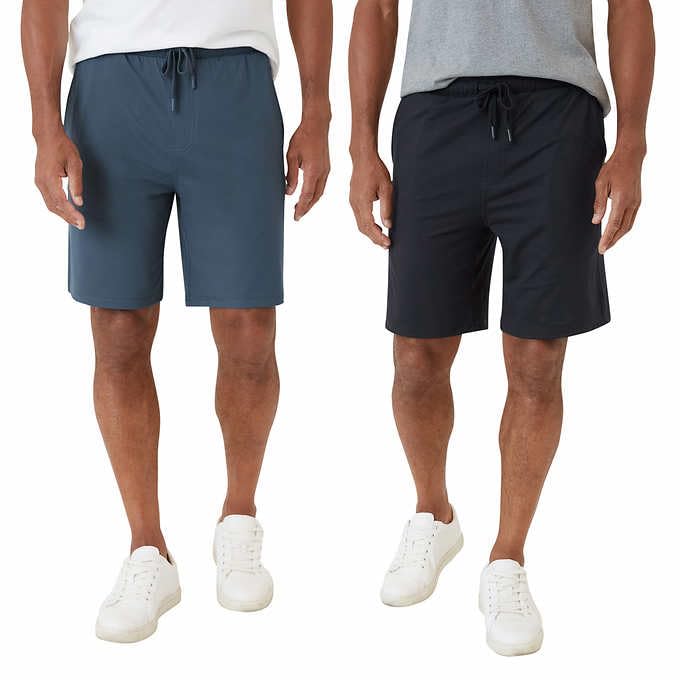 Eddie Bauer Men’s Lounge Shorts, 2-Pack (Black, M)