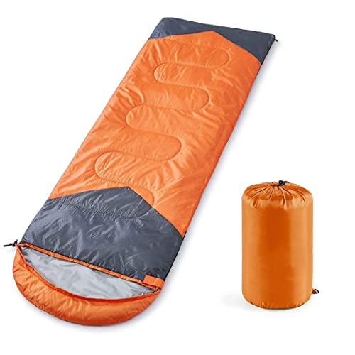 oaskys Camping Sleeping Bag - 3 Season Warm & Cool Weather - Summer Spring Fall Lightweight Waterproof for Adults Kids - Camping Gear Equipment, Traveling, and Outdoors