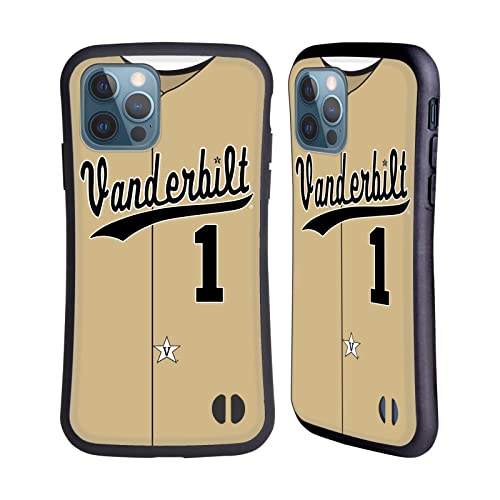Head Case Designs Officially Licensed Vanderbilt University Vandy Baseball 1 Hybrid Case Compatible with Apple iPhone 12 / iPhone 12 Pro