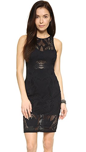 Mara Hoffman Women's Standard Fitted Midi Cover Up Dress, Floral Jacquard Black, X-Small