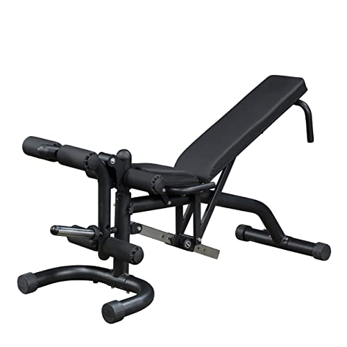 Body-Solid Multiple Angles Adjustable Weight Bench for Home & Commercial Gym (FID46) - Flat, Incline & Decline Bench for Workout Strength Training - Black