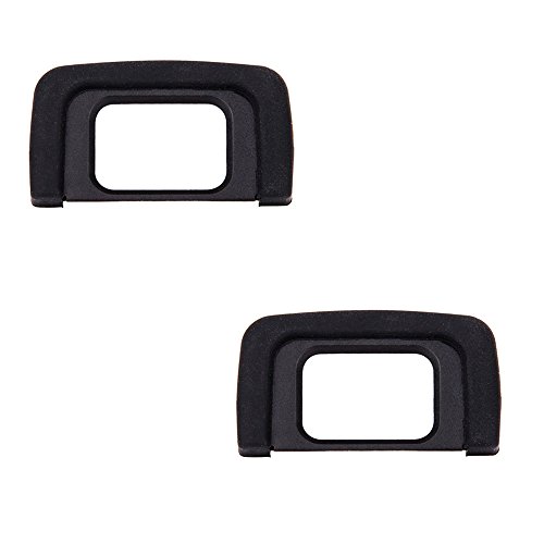 JJC 2-Pack Eyecup Eyepiece Eye Cup Viewfinder for Nikon D3400 D3500 D3200 D5100 D5200 D5300 D5500 D5600 D5000 D3300 D3100 D3000,Replaces Nikon DK-25 Eyecup Eyepiece