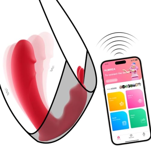 GS-po-t C-L-i-t APP Remote Control Wearable Massage Tools for Body Relax Video Long Distance Mode, Women Tools with 10 Frequencies Soft Safe Silicone Women Gift GST D11034