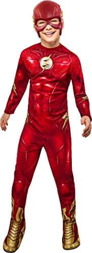 Rubie's Boy's DC: The Flash Movie Costume Jumpsuit and Mask, As Shown, Medium