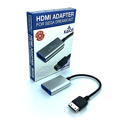Kaico Sega Dreamcast HDMI Converter - Simple Plug and Play HDMI Converter for Sega Dreamcast Sega Dreamcast VGA Cable to Dreamcast HDMI - The Best Sega Dreamcast AV Cable