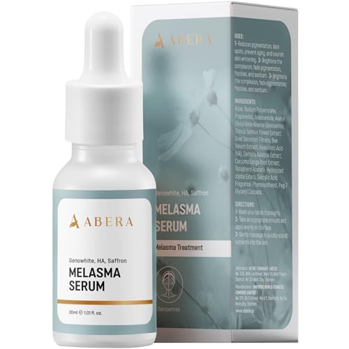 Abera Melasma Serum with Niacinamide and Hyaluronic Acid, Dark Spot Corrector Serum, Melasma Treatment for Face, Suitable for All Skin Types, 0.68 fl. Oz