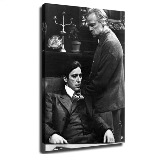 OdDdot The Godfather Al Pacino Marlon Brando 1972 Poster and Wall Art Picture Print Modern Home Bedroom Decor Poster (08x12inch,Unframed)