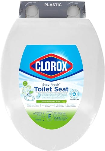 Clorox Elongated Scented Plastic Toilet Seat with Easy-Off Hinges
