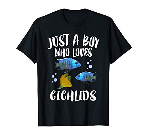 Just A Boy Who Loves Cichlids Fish T-Shirt