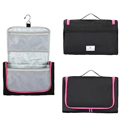 NEAT NANCY Travel Case For Dyson Airwrap Styler and Attachments - All-in-one Bag and Portable Organizer Makes Traveling and Home Storage Easy, Black and Pink