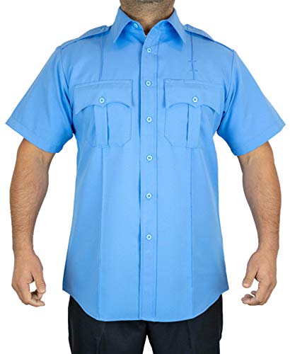 First Class Short-Sleeve Uniform Shirt 1XL Light Blue
