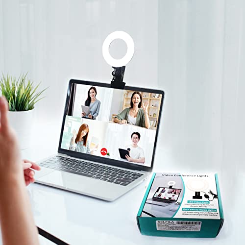 Ring Light 5'' USB Portable Lighting 3200k-6500K Dimmable Led Clip on Computer Monitor Laptop Phone iPad for Content Creator (YouTube/TikTok/Twitch) Makeup,Conference,Selfie,Video,Vlog,Remote Working