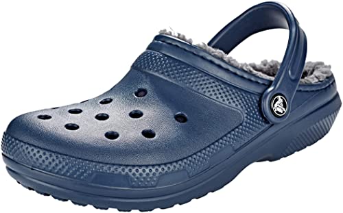 Crocs Classic Lined Clog Navy/Charcoal Men's 13, Women's 15 Medium
