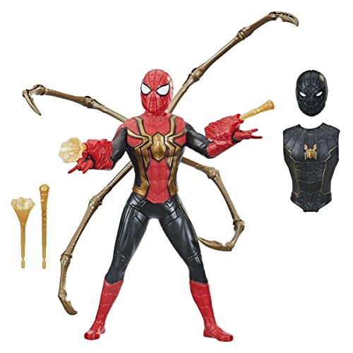 Spider-Man: No Way Home Deluxe 13-Inch-Scale Web Gear Action Figure with Sound FX, Suit Upgrades, and Web Blaster Accessory
