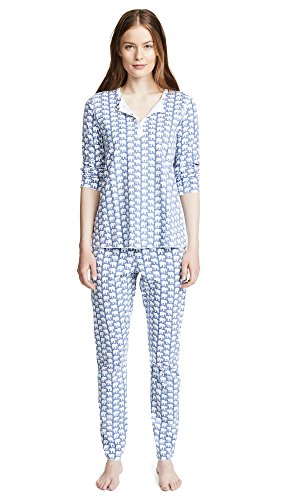 Roller Rabbit Women's Hathi PJ Set, Blue, M