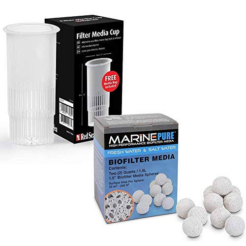 Reefer Red Sea Filter Media Cup (Red Sea Part # 42177) w/MarinePure Media Spheres Bundle (2 Items)