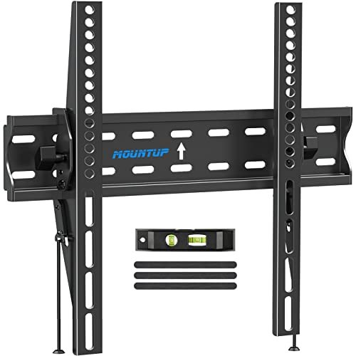 MOUNTUP UL Listed TV Wall Mount, Tilting TV Bracket for Most 26-60 Inch LED LCD OLED Flat/Curved TVs, Low Profile TV Mount Save Spacing - Fits 12' to 16' Stud, Max VESA 400x400mm up to 99 LBS, MU0007