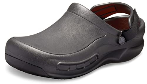 Crocs Unisex Men's and Women's Bistro Pro LiteRide Clog | Slip Resistant Work Shoes, Black, 10 Women/8 Men