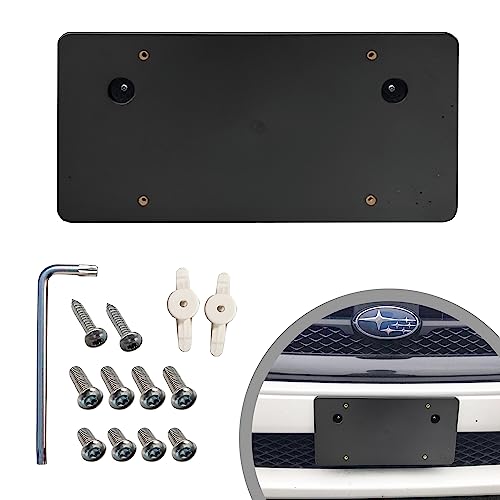 License Plate Mounting Bracket Round Hole Adapter Kit for Subaru - Plate Holder Set w 2 Adapters, 8 Screw Bolts & Wrench Kit, License Tag Mounting Kit, Plate Holders, Car & Truck Accessories
