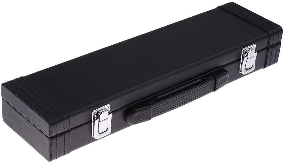 Jiayouy Lightweight Flute Hard Case Cover C 16 Hole Flute Box with Locking Latch and Plush Lined Interior for Flute Players Musician Gift