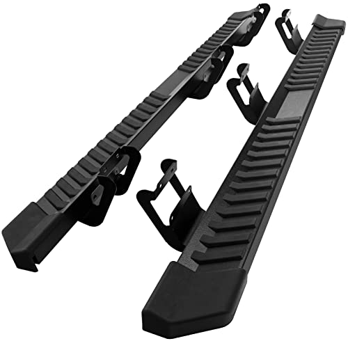 COMNOVA Pair Running Board Nerf Bar Compatible with 15-24 Ford F150 Superduty Crew Cab（4 Full Size Doors） Rocker Slider Side Steps,Width 6 Inches V Style.with OE Style Brackets