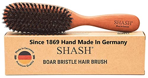Since 1869 Hand Made in Germany - The Classic 100% Boar Bristle Hair Brush, Suitable For Thin To Normal Hair - Naturally Conditions Hair, Improves Texture, Exfoliates, Soothes and Stimulates the Scalp