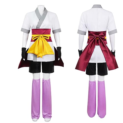 Cos-Animefly Machi Cosplay Costume Anime Machi Cosplay Kimono Uniform Top Shorts Uniform Full Set Halloween Party