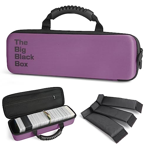 CDBXPRG 1000 Trading Card Storage Box for Cards Against Humanity,Baseball Card Carrying Case for MTG,Sports Cards Travel Organizer for Pokemon,Playing Card Case for Yugioh Purple