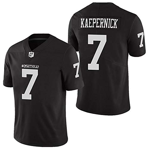 MESOSPERO ImWithKap 7 Colin Kaepernick IM with KAP All Stitched Movie Football Jersey Black S-XXXL (Black, XX-Large)