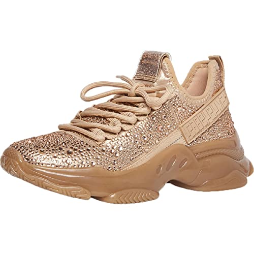 Steve Madden Women's Maxima Sneaker, Rose Gold, 8.5