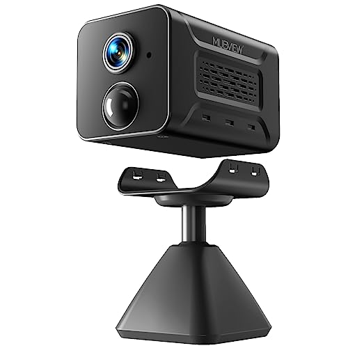 MUBVIEW Cameras for Home Security, Indoor Camera Wireless with Phone App, 1080P Battery Powered Camera, 30ft Night Vision, 2.4GHz, Human Detection, Siren and APP Alert, Two-Way Audio, Cloud/SD
