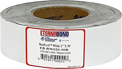 EternaBond RoofSeal White 2' x50' MicroSealant UV Stable RV Roof Seal Repair Tape | 35 mil Total Thickness - EB-RW020-50R - One-Step Durable, Waterproof and Airtight Sealant