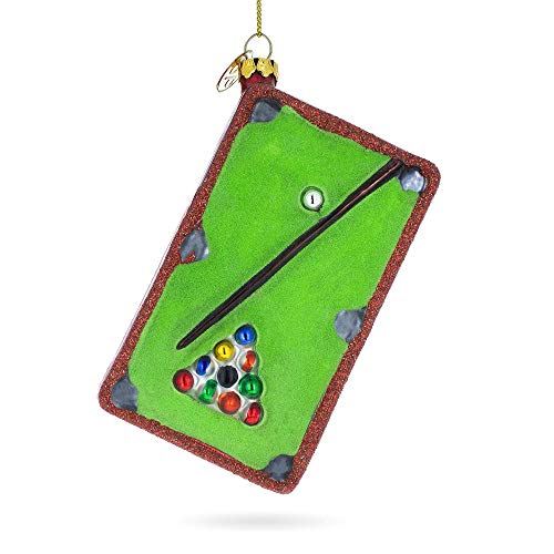 Classic Billiard/Pool Table - Blown Glass Christmas Ornament