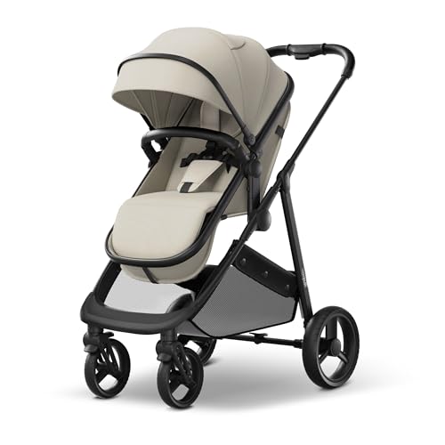 Mompush Wiz 2-in-1 Convertible Baby Stroller with Bassinet Mode - Foldable Infant Stroller to Explore More as a Family - Toddler Stroller with Reversible Stroller Seat