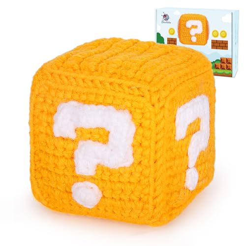 Crochet Kit for Beginners, Crochet Kit for Adults with Step-by-Step Video Tutorials, Learn to Crocheting Starter Kits for Kids, Knitting and Craft Supplies, Super Game Bros Toys(40%+ Yarn)