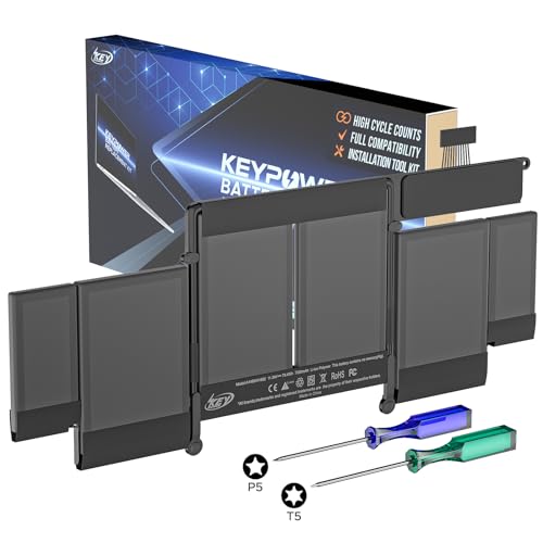 Key Power A1502 Battery, 13-inch MacBook Pro Retina for A1502 [Early 2015, Mid 2014, Late 2013], Compatible Laptop Battery Models A1582 A1493 - High-Performance and Longevity [11.34V 79.4Wh]
