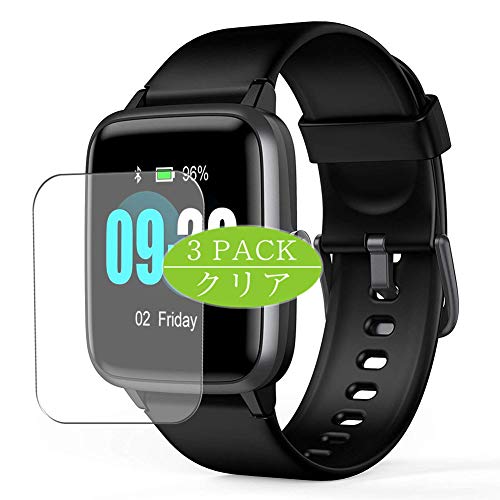 Synvy [3 Pack] Screen Protector, Compatible with SKYGRAND/Letsfit/ANBES/Arbily/KUNGIX/LETSCOM/Fitpolo/YAMAY/Willful Smartwatch smart watch 1.3' TPU Film Protectors [Not Tempered Glass]
