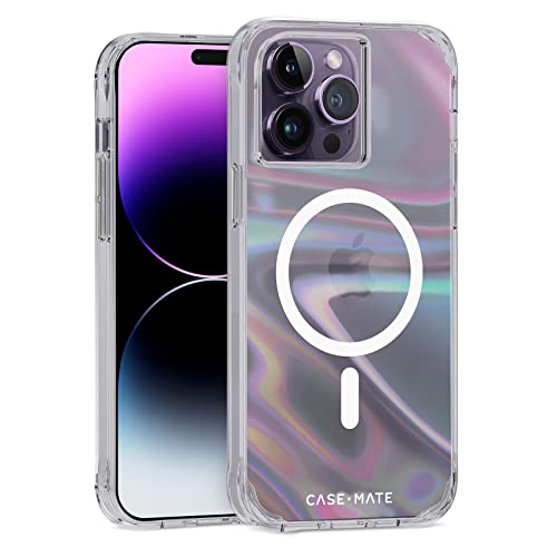Case-Mate iPhone 14 Pro Max Case - Soap Bubble [10FT Drop Protection] [Compatible with MagSafe] Magnetic Cover with Iridescent Swirl Effect for iPhone 14 Pro Max 6.7', Anti-Scratch, Shockproof