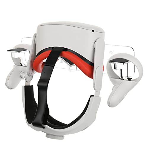 CaSZLUTION VR Wall Mount Stand Holder VR Headset Storage Display Hook Organizer for Meta Oculus Quest 3/2, Sony Playstation PS5 VR2, Valve Index and Mixed Reality Headsets etc.