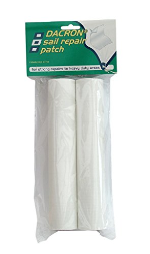 Admiral Tapes, Dacron 56101 Adhesive Sail Repair Patches Self-Adhesive Pack of 2 White